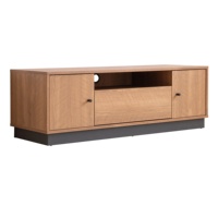 MO-115TV Modernes DIY Wohnzimmer TV-Rack mit Stauraum für Apartment-Wohnmöbel (Spanplatte/MDF Papierlaminat-Oberfläche)