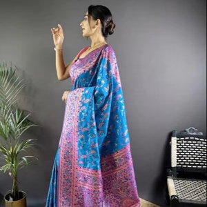 MALHAR MOHINI SEDA PASHMINA AL POR MAYOR DISTRIBUIDORES DE SAREE EN PUNE - Product Image 3