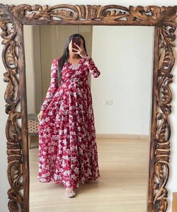 นักออกแบบ จอร์เจตต์ งานเย็บปักถักร้อย ลําดับ งานซาลวาร์ คามีซ ชุดปาร์ตี้ เสื้อผ้าชาติพันธุ์ ราคาส่ง - Product Image 2