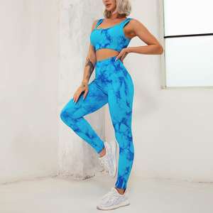 Ropa de gimnasia femenina Conjunto de yoga Sujetador deportivo acolchado Mujeres sin costuras Push up Fitness Wear Conjunto de yoga para adultos - Product Image 4