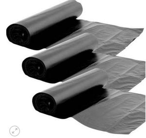 Black Fold Heavy Duty Trash Bag Plastic <b>Disposable</b> 55 60 100 160 Gallon <b>Garbage</b> Bag - Product Image 1