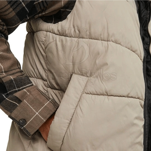 New Arrival Men's High-Grade <b>Wool</b> Puffer Jacket Custom Printed Logo Canvas <b>Fabric</b> Reversible Breathable Winter Plus Size Casual - Product Image 6