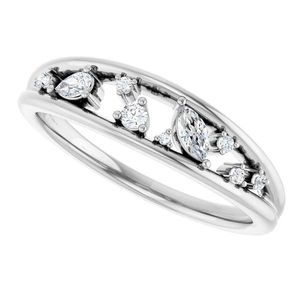 Bague à motif de diamant en espace négatif - Product Image 5