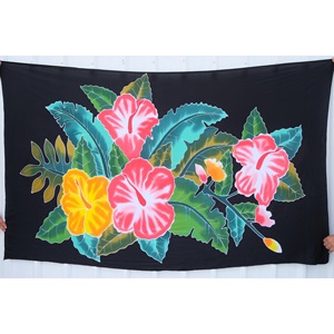 Pareos Hawaianos Pintados a Mano 100% Rayón de Alta Calidad, Ropa de Playa Personalizada al por Mayor, Cubierta para las Islas del Pacífico Asiático HPGU091-01-200 - Product Image 1
