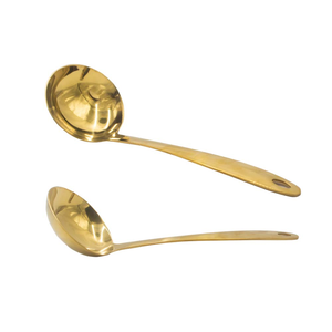 Cuillère à louche en laiton Cuisson des légumes Cuillère de cuisine Manche en bois Ustensiles de cuisine Gadgets Cuillère Top Vente - Product Image 2