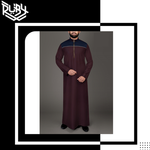 Mejores precios Casual estilo árabe XS tamaño Jubbba tradicional musulmán accesorios de ropa de longitud completa Thobes diseñado patrón liso - Product Image 5