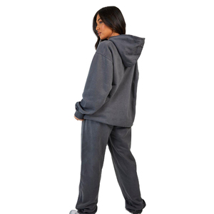 Survêtement d'hiver grande taille pour femmes 100% coton pantalon de survêtement à capuche motif solide imprimé services OEM personnalisables pour adultes - Product Image 2