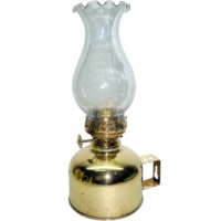 Lanterne à pétrole vintage en laiton avec cheminée en verre |   Lampe de table décorative de Noël |   Éclairage décoratif classique pour la maison, fait main
