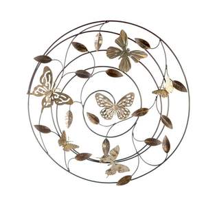 Hermoso arte de pared de metal rústico de estilo antiguo con detalles de filigrana de hierro forjado para lujosos temas de decoración clásica - Product Image 1