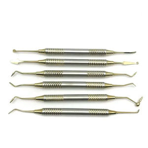 6 uds espátulas dentales profesionales compuestas instrumentos quirúrgicos de titanio para relleno - Product Image 3