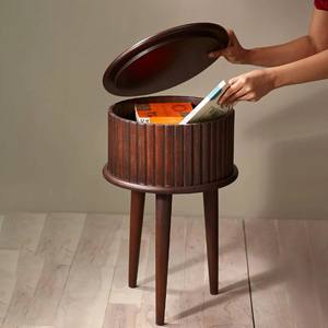 Table classique en bois faite à la main de qualité supérieure avec design sculpté pour salle à manger en forme circulaire pour salon - Product Image 2