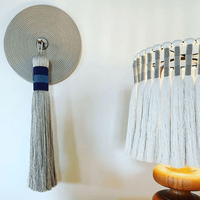 Ornement de maison minimaliste Décoration murale tissée circulaire avec des glands pour des espaces élégants