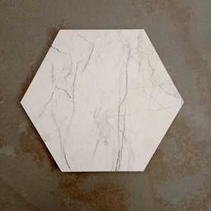 Carreaux de mosaïque hexagonaux en porcelaine Fullbody de 198mm Carreaux de sol muraux en charbon de bois de luxe de 8 pouces pour hôtels villas en plein air - Product Image 5