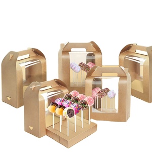 Hộp Đựng Bánh Pop Di Động Hộp Đựng Đồ Trưng Bày Kẹo Mút Có Nắp Hộp Táo Kẹo Có Lỗ - Product Image 1