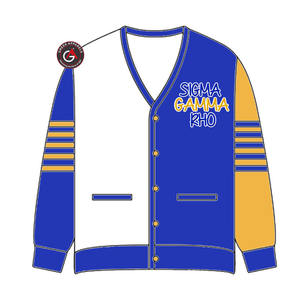 Cardigans en acrylique pour femmes avec broderie Sigma Gamma Rho Soror |   Pull cardigan brodé personnalisé pour femmes de la sororité SGRho - Product Image 6