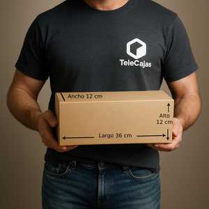 Caja Postal Resistente de 36x12x12 cm, Autoensamblable, con Tapa, de Cartón Kraft Marrón, para Envío de Botellas, Ideal para Peluches - Product Image 3