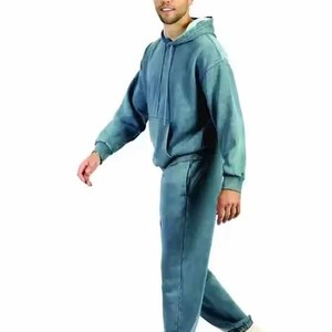 Chándal Deportivo Personalizado de Alta Calidad, Ecológico, Lavado Ácido, para Hombre, Talla Grande, Diseño Desgastado, Algodón, Ropa Deportiva para Invierno - Product Image 5