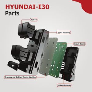 Alimentation électrique avant gauche de maître de fenêtre de classe énorme de haute qualité pour le commutateur entièrement automatique Hyundai I30 - Product Image 2