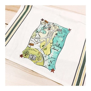 Ensemble de torchons Jacquard en lin personnalisés Serviettes de cuisine à séchage rapide avec logo imprimé pour les fêtes d'hôtel à la maison-Vente en gros - Product Image 5