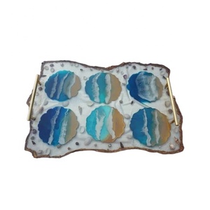 ถาดเสิร์ฟกาแฟทำจากเรซินไม้รูปท้องทะเลจานสำหรับปาร์ตี้ผลไม้และโชว์ชีส - Product Image 4