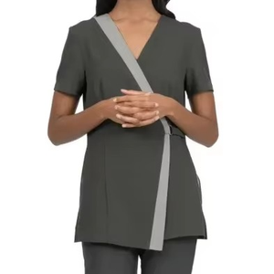 Women New Style Top and pant Set Scrubs <b>Uniforms</b> Sets Best Customized Short Sleeve Plus Size <b>Hotel</b> Staff Receptionist <b>Uniforms</b> - Product Image 4