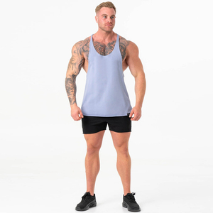 Sports Tank Top for <b>Men</b> with Mesh Sides Stretch Fabric Gym Use Custom OEM Logo Printing Fitness Apparel Supplier <b>Stringer</b> <b>Vest</b> - Product Image 6