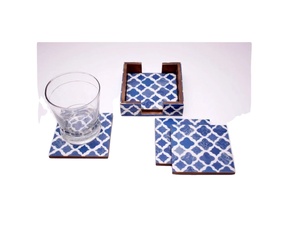 Sous-verre en marbre de meilleure qualité Sous-verres en marbre blanc de forme ronde et hexagonale pour boissons et décoration familiale - Product Image 4