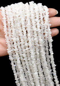 Best Attractive Hot Selling White rainbow Moonstone Uncut Chip <b>Beads</b> Natural Healing <b>Crystal</b> For Jewelry Making - Product Image 5