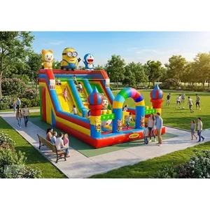 Parque Inflable Grande para Exteriores con Tobogán de 10x6x7 Pies, Mini Casa de Brinco - Product Image 2