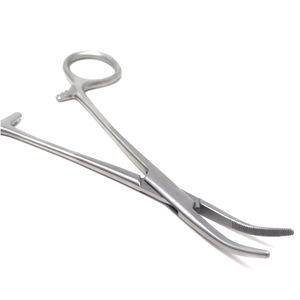 คีมหนีบล็อคสเตนเลสแบบโค้งคีมสำหรับผ่าตัดแบบแมนนวล - Product Image 4