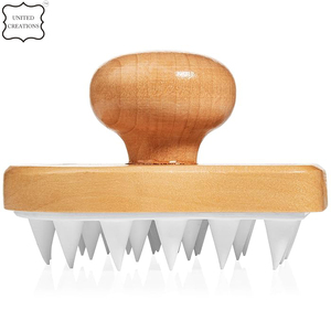 Brosse de massage professionnelle en bois, outil de massage avec logo personnalisé pour le corps et le cuir chevelu des femmes, nouvel arrivage - Product Image 5