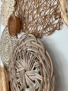 TienPhong-cesta de artesanía Bohemia para pared, decoración de pared para sala de estar, decoración de pared de granja, colgadores de pared, cesta de pared - Product Image 2