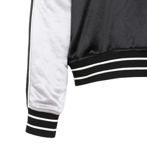 Chaqueta de Tela de Poliéster Acolchada Ecológica para Hombre, Servicio OEM al por Mayor, Cuello Alto, Parche de Chenilla, Bordado de Satén para Invierno - Product Image 4