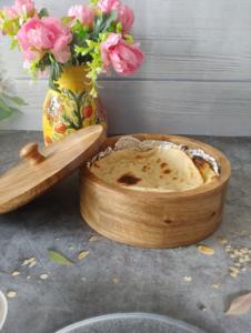 Premium Handcrafted Wooden Classic Mango Wood Chapati/ Roti <b>Box</b> - Casserole - Product Image 4