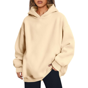Heavyweigh coton à manches longues sérigraphie lettres sweats à capuche femmes nouveauté surdimensionné femmes sweats à capuche goutte épaule - Product Image 5