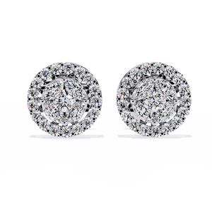 Boucles d'oreilles en or 18 carats brillantes avec diamant de laboratoire, boucles d'oreilles de qualité supérieure - Product Image 3