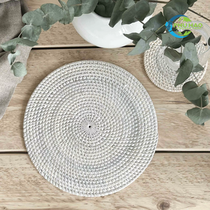Hot Trend <b>WOVEN</b> RATTAN CHARGER PLATE <b>PLACEMATS</b> Handmade Vietnam <b>Woven</b> Table Accessories Handmade Rustic Dining Mat - Product Image 5
