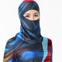 Burkinis pour femmes, maillots de bain à couvrance intégrale, manches longues, col à volants, imprimé asymétrique, séchage rapide, extensible, anti-UV, pantalon coupe haute