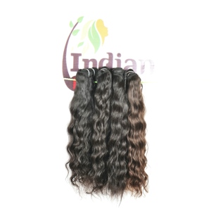 Extensions de cheveux humains naturels non traités Remy indiens ondulés noirs, lot de 100g, fabrication artisanale, traitement chimique, prix abordable - Product Image 4
