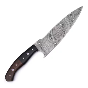 SCL-Custom 8 pulgadas respetuoso con el medio ambiente moderno acero artesanía Internacional Cocina vegetal cuchillo hecho a mano Pakka mango de madera profesional - Product Image 1