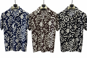 Chemise florale pour homme à manches courtes, coupe décontractée, tissu léger, élégante, décontractée pour l'été, écologique, infroissable, pour les vacances - Product Image 6