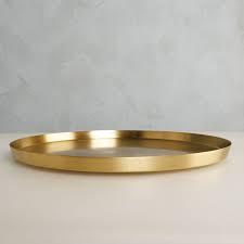 Trending Design Gold Brass Serving Tray Round High Quality <b>Matte</b> <b>Table</b> Top Latest Design Serving Tray Direct Selling Low Price - Product Image 6