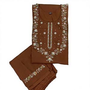 ชุดสัลวาร์ผ้าไหมมารีน่า ดีไซน์ทันสมัย สไตล์อินเดีย-ปากีสถาน สีน้ำเงิน ล่าสุด โดดเด่น สำหรับผู้หญิง  ชุดออกงาน ชุดแต่งงาน ชุดลำลอง - Product Image 5