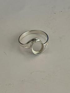 2025 Bases de bague ovales à bélière ouverte en argent sterling 925, réglables pour la création de bijoux DIY et l'incrustation de cabochons en résine - Product Image 3