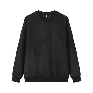 เสื้อสเวตเตอร์แบบสวมศีรษะหนังกลับสำหรับผู้ชายเสื้อสเวตเตอร์คอกลมแขนยาวทรงโอเวอร์ไซส์280กรัมจากผู้ผลิตในจีน - Product Image 3