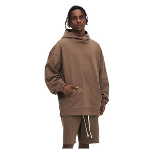 Sudadera con Capucha Oversize para Hombre, con Hombros Caídos, Bordado de Logotipo Personalizado, Lavado Ácido, 100% Algodón de Alto Gramaje, Diseño Liso, Bolsillo, Invierno - Product Image 5