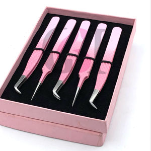 แหนบต่อขนตาเพิ่มวอลลุ่มอุปกรณ์เสริมความงามทำจากสเตนเลสสตีลสำหรับมืออาชีพเคลือบผงสองสี - Product Image 2