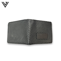 Dompet Pendek Lipat Dua Multifungsi Pria VAND VL560 Bergaya Bergaris Kulit Premium Anti-RFID Lapisan Katun Mewah Ukuran Besar
