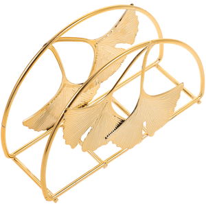Soporte de tejido de latón de diseño Popular diseño rústico diseño de hoja de moda soporte de tejido decorativo de mesa de nueva llegada - Product Image 1