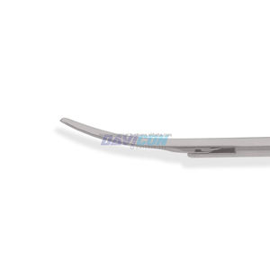 Pince thoracoscopique DeBakey incurvée 3 cm, lames en acier inoxydable à bord tranchant, pointes arrondies, tige de 5 mm, 7,5 po (19 cm) avec poignée annulaire L de 11,5 po - Product Image 4